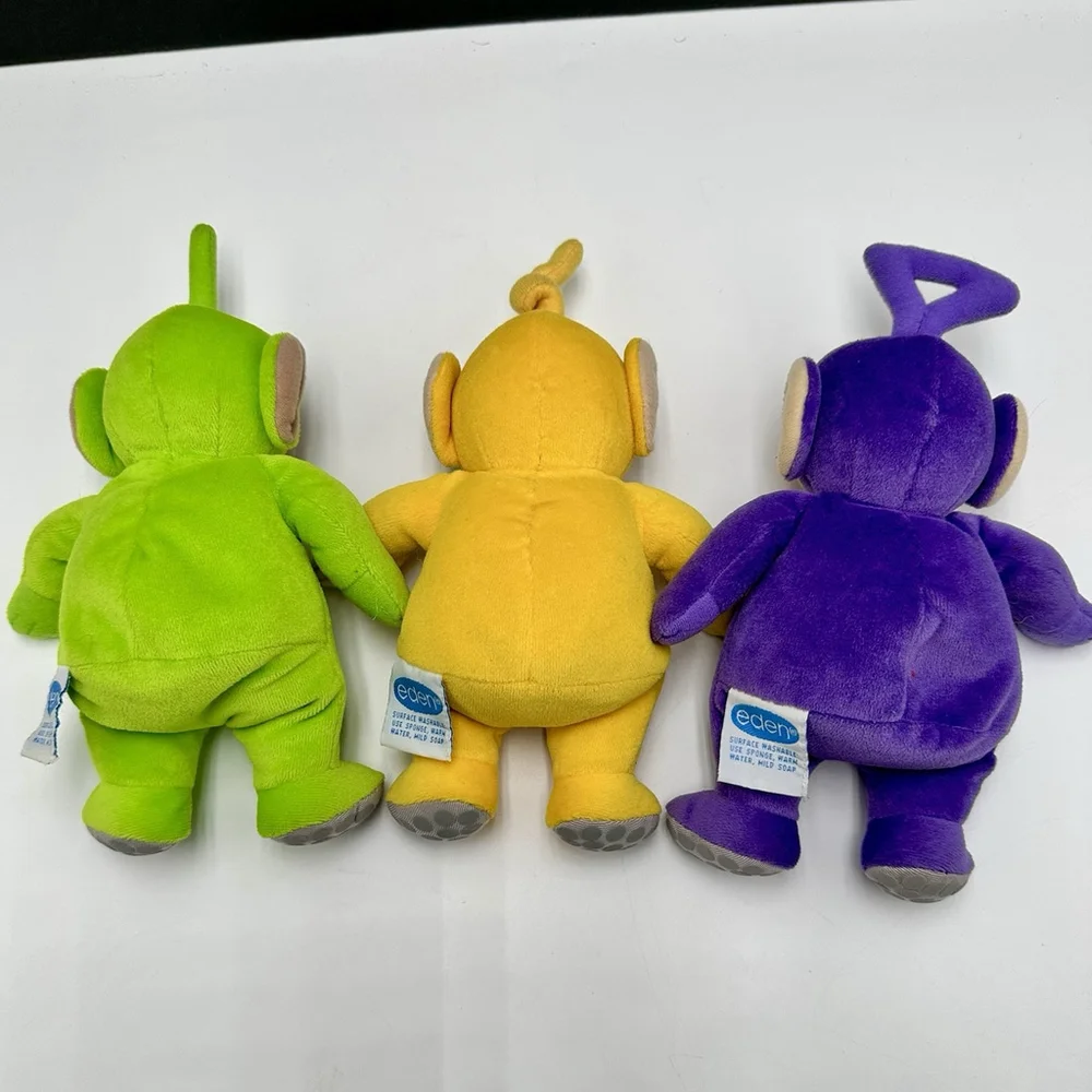 Vintage Teletubbies Plush 1998 Eden Beanie Dipsy Tinky Laa Laa Lot of 3 Read See - Picture 8 of 12